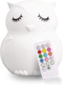 Owl Kids Night Light, Huggable Nursery Light For Baby And Toddler, Silicone Led
