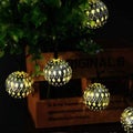 String Lights, Waterproof 40 Led Metal Goble Lantern Solar Fairy Lights With 8 M