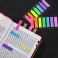 4 Sets Neon Page Markers Colored Index Tabs, Fluorescent Sticky Note For Page Ma