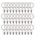 30pcs Metal Curtain Clips Rings, Vintage Black Curtain Rings 25mm