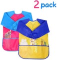 2 Pieces Painting Apron Children, Painting Smock Craft Apron 2-7 Years, Waterpro