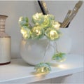2 x 2m Rambling Rose Green Flower Fairy Lights - Warm White