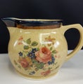 'ROBERT GORDON' AUSTRALIA - POTTERY JUG WITH FLORAL DESIGN