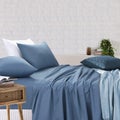 Cotton Rich Flat &amp; Fitted Sheet Set - Marine