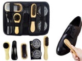 Set of 16Pcs Shoe Shine Brush Kit Boot High Heeled Leather Shine Care Kit