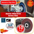 10Packs ABRASIVE Flap Discs 4inch Sanding Disc 60 Grit *Local Buy*
