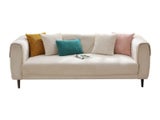70x70cm Plush Sofa Seat Cushion Cover Anti-slip Couch Seat Slipcover Beige