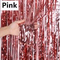 New 4/2/1Pack Party Backdrop Metallic Foil Fringe Tinsel Curtain