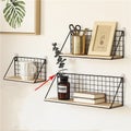 Wall Shelf wood Organizer Holder Kitchen Supplies Storage Rack Hanging storage