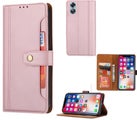 Oppo a78 4g pu leather wallet case front pocketic closure rose gold