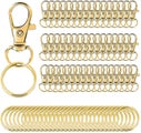 100 Pieces Of Gold Rotary Buckle Lanyard Buckle With Key Ring, Key Chain Hook Lo