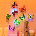 10pcs, 3d Flashing Butterfly Wall Stickers, Led Night Light Sticker