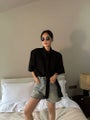 Women Short-sleeved Shirt Loose-fitting Blouse
