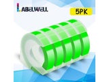 Labelwell 5PK Multicolors 3D Embossing Tapes For Dymo 3D 9mm Label Tape For