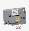 Replacement Brother P touch Tze231 Tze-231 12mm*8m label tape *2 - BLK on WHITE