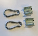 Flag Connectors - Stainless Carabiners &amp; Rope Crimps &#39;Lanyard Fasteners&#39; # 3
