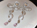 Earrings Elegant Drop Cubic Zirconia Luxurious Studs for Brides Bridal Wedding