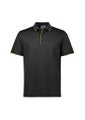 Focus Mens Polo - Black/Gold - Size S - Biz Collection