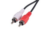 DYNAMIX 10m RCA Audio Cable 2 RCA to 2 RCA Plugs, Coloured Red &amp; White