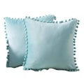 2pcs Velvet Pillow With Pompoms Pillowcases Decorative Pillow Case Pillow Cushio
