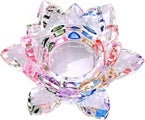 Glass Candle Holder Lotus Flower Candle Holder Candlestick Decoration Glass Base