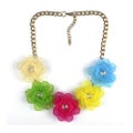 2015 New Hot Sold European Fashionable All-match Necklace Cute Colorful Flower N