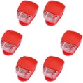 6pcs Silicone Water Resistant Super Frog Led Bicycle Bike Head Front Rear Light