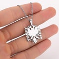 Yaju Stainless Steel Albanian Eagle Necklace, Fashion Clavicle Chain For Women (