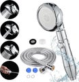 High Pressure Shower Head And Hose 2m Set, Portable Adjustable Water Saving Show