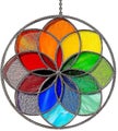 Painted Window Ornaments Hanging Acrylic Rainbow Flower Sculpture Garden Suncatc