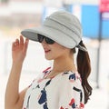 Fong Hats For Women Upf 50+ Uv Sun Protective Convertible Beach Visor Hat High Q