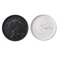 2 Pcs 20cm Gold Marble Ceramic Dish Porcelain Cutlery Set Kitchen Table European