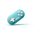 Bluetooth Gamepad Keychain Sized Mini Controller for Switch Windows -Blue