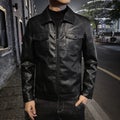 Mens Streetwear Leather Coat Spring Autumn Fashion Motorcycle Causal