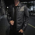 Mens Streetwear Leather Coat Spring Autumn Fashion Motorcycle Causal