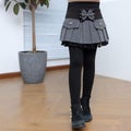 Winter Girls Warm Skirts Pants For Kids Patchwork Bowknot Princess