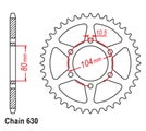 Brand New * Supersprox * Rear Sprocket To Suit KAWASAKI GPZ1100 1100cc