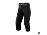 Men&#39;s Safety Anti-Collision Pants Basketball Training 3/4 Tights Leggings With