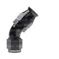 New * RACEWORKS * 200 Series 45 Degree Teflon PTFE Swivel hose end -8AN Black