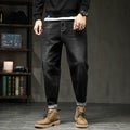 Classic Men Thin Straight Denim Jeans Business Casual Stretch Long