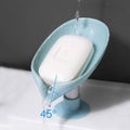 Blue Soap Box Creative Draining Soap Storage Rack Punch Free Suction