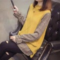 Fake Two-Piece Knitted Sweaters Women's Winter College Wind Long