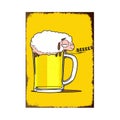 Funny Beer Metal Tin Sign Plaque Metal Plate Vintage Iron Poster Wall