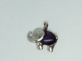 Top Quality Amethyst Gemstone Elephant Pendant Oval Cabochon Stone Pendant