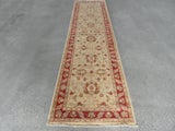 Afghan Hand Knotted Choubi Hallway Runner Size: 309 x 84cm