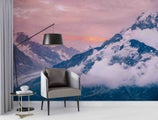 3D Snow Mountain Canyon White Fog Wall Mural Wall Decor Peel &amp; StickWallpaper 3