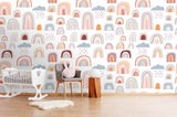 3D Rainbow Seamless Wall Mural Wall Decor Peel &amp; StickWallpaper sww