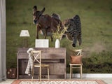 3D Gazelle Leopard Steppe Wall Mural Wall Decor Peel &amp; StickWallpaper 33