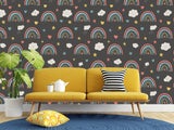3D Rainbow Seamless Wall Mural Wall Decor Peel &amp; StickWallpaper sww