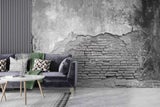 3D Shabby Brick Wall Cement Paint Wall Mural Wall Decor Peel & StickWallpaper 3